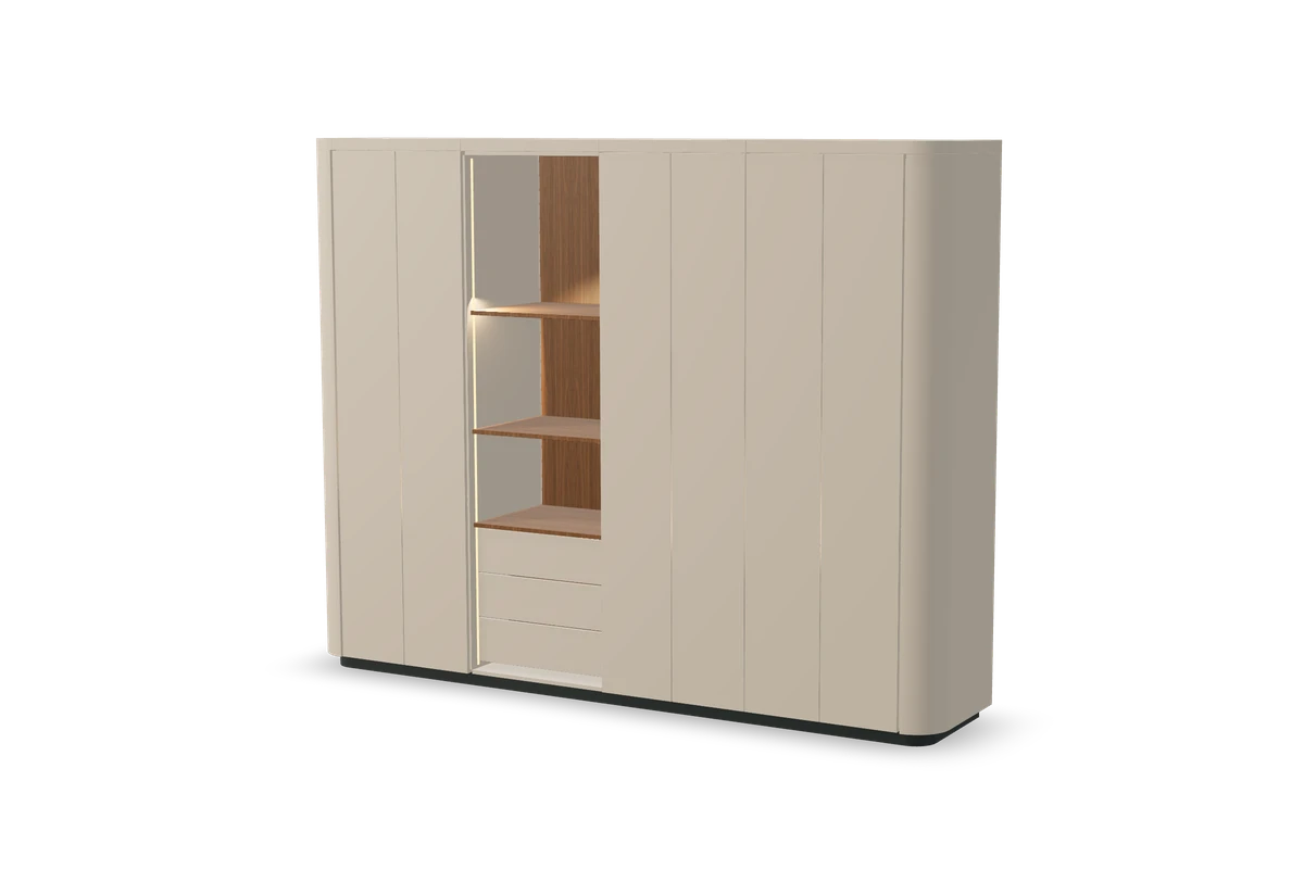 Dressing cachemire à niche éclairée, composition du configurateur IAKO