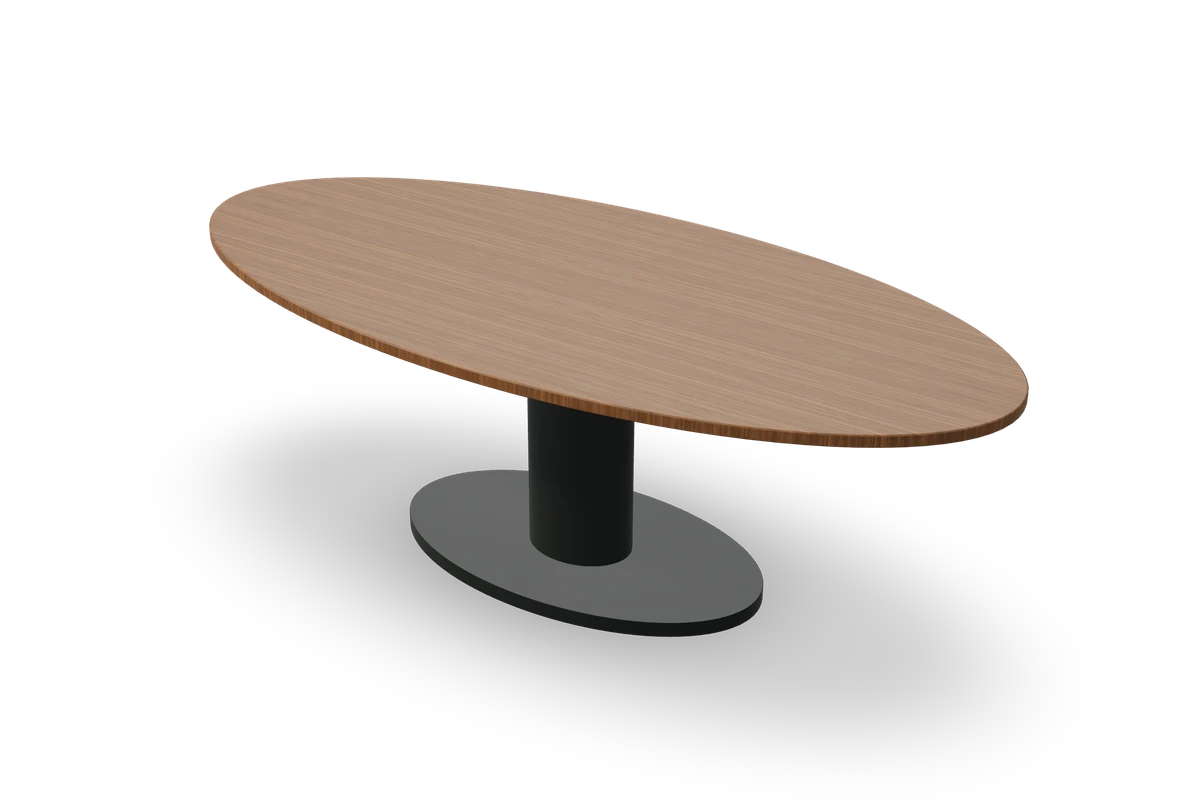 Table ovale en noyer, composition du configurateur IAKO